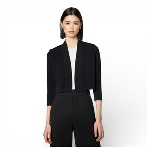 Calvin Klein Black Open Front Bolero Shrug Cardigan Size Medium NWOT